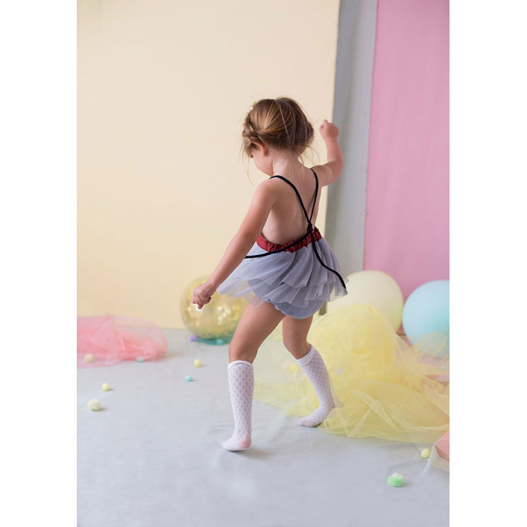 Popelin Earth Red Frill Romper