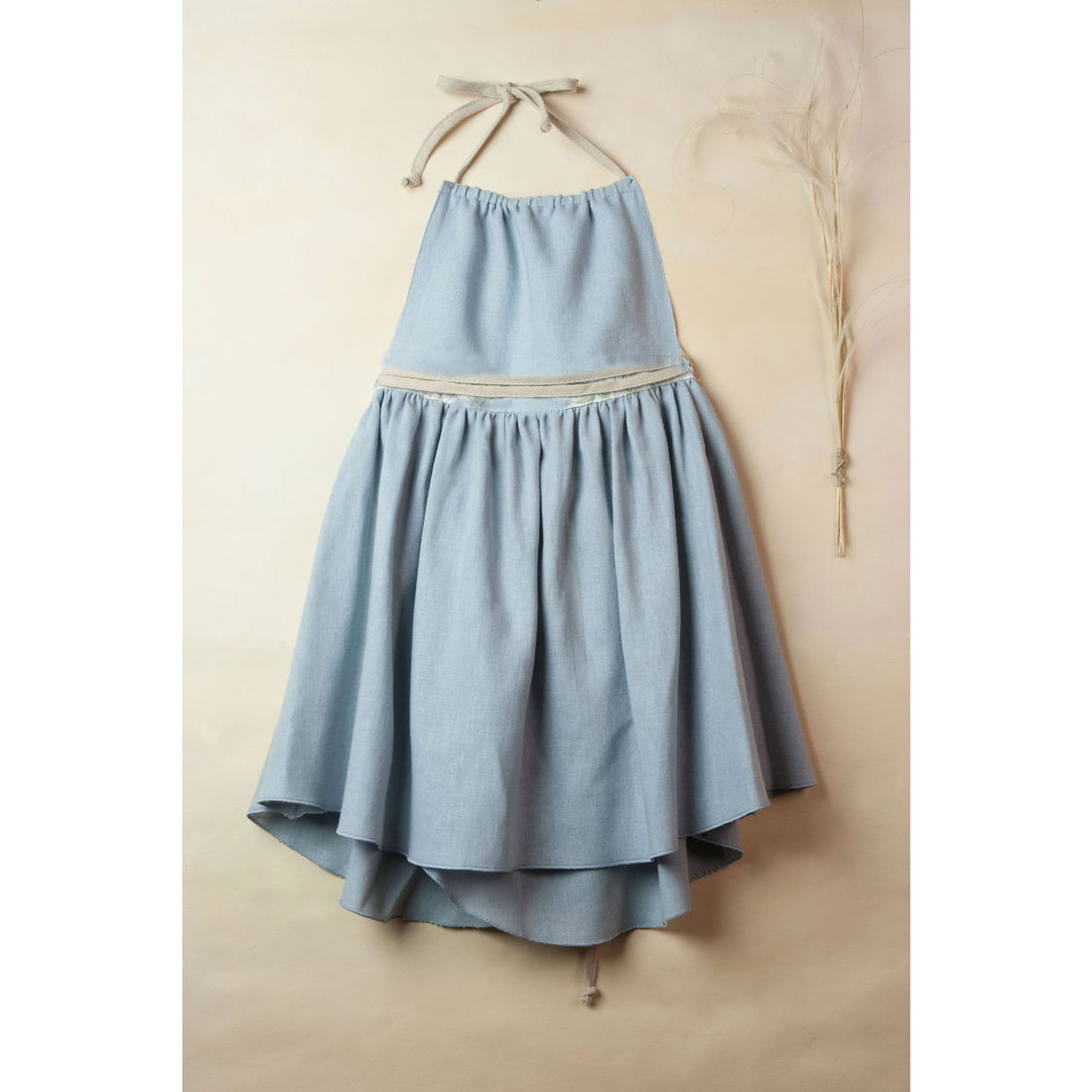Popelin Reversible Blue Bib Dress
