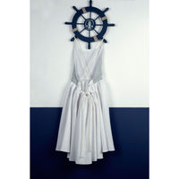 Popelin White Reversible Dress with Straps