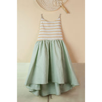 Popelin Green Reversible Dress with Straps