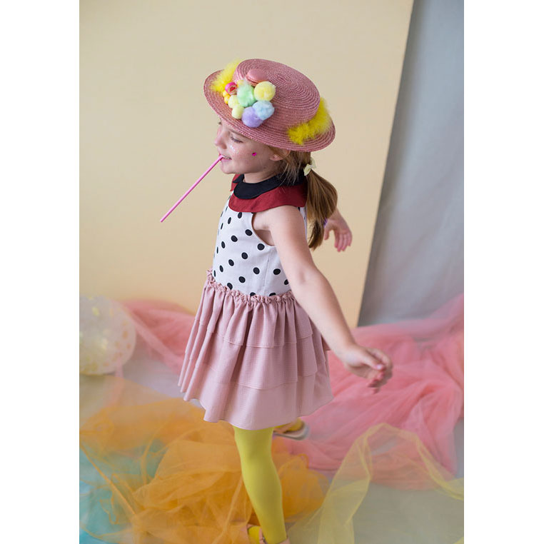 Popelin Pink Double Frill Dress