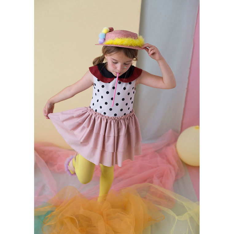 Popelin Pink Double Frill Dress