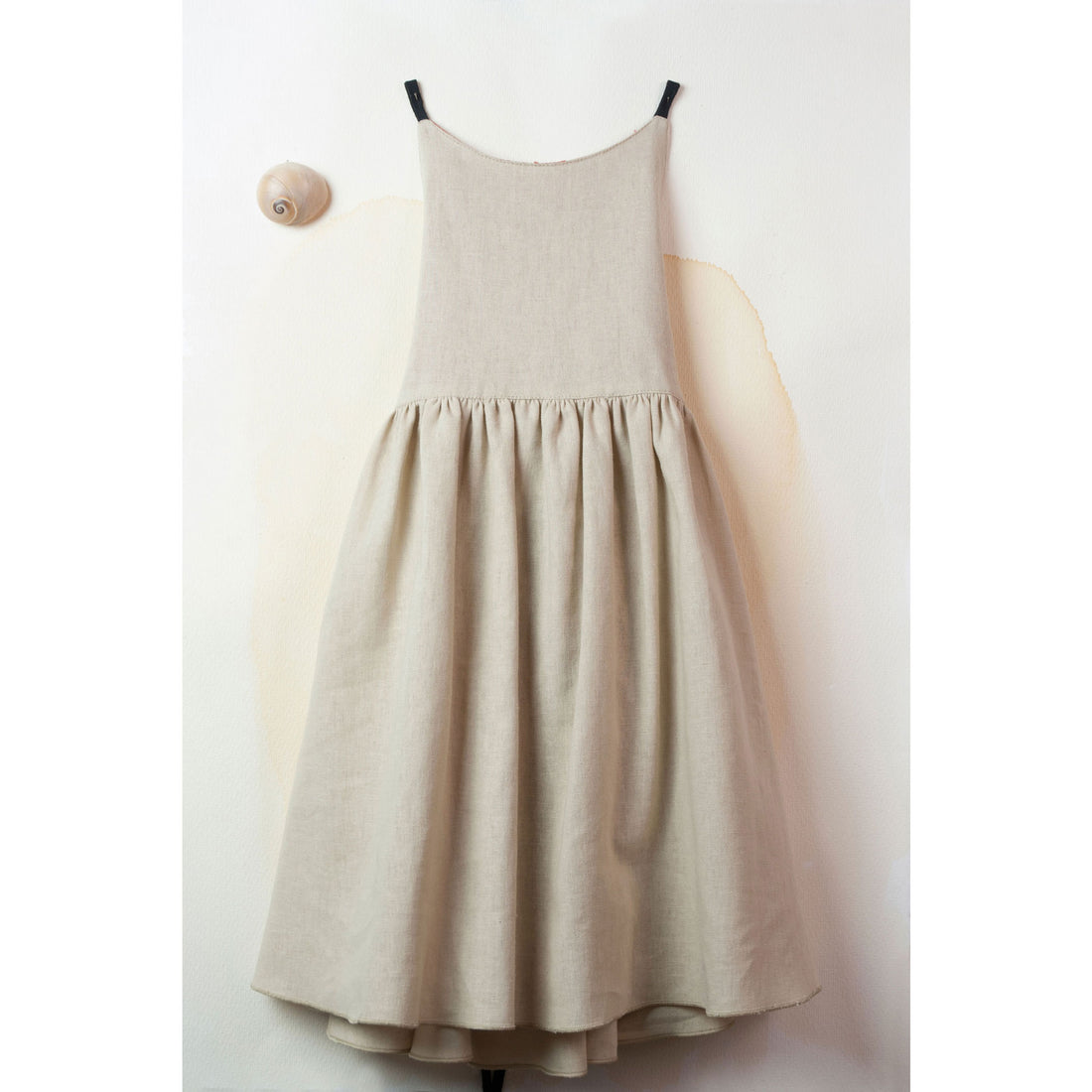 Popelin Beige Reversible Dress with Straps