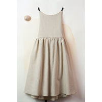 Popelin Beige Reversible Dress with Straps