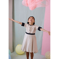 Popelin Beige Cape Dress