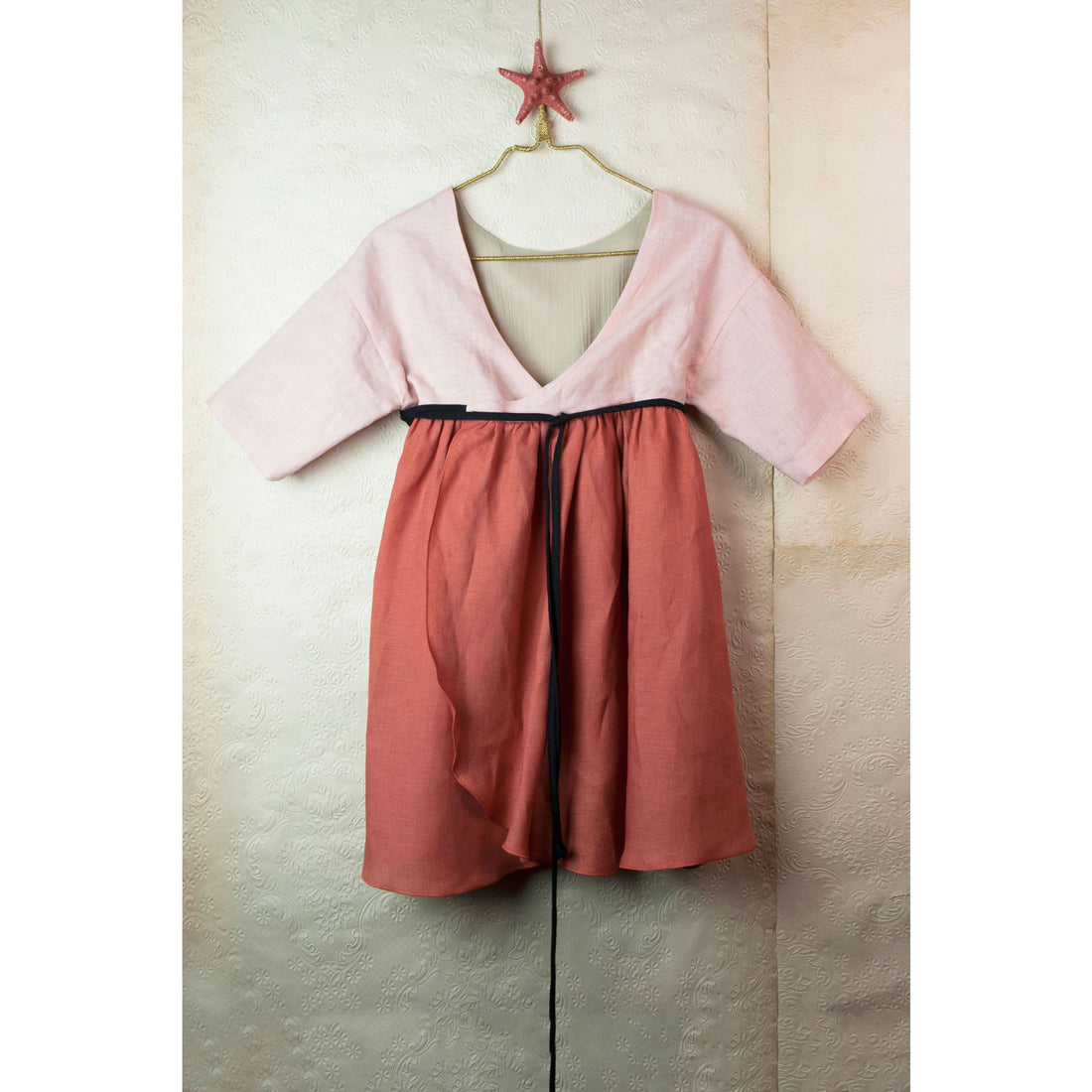 Popelin Terracotta Crossover Back Dress