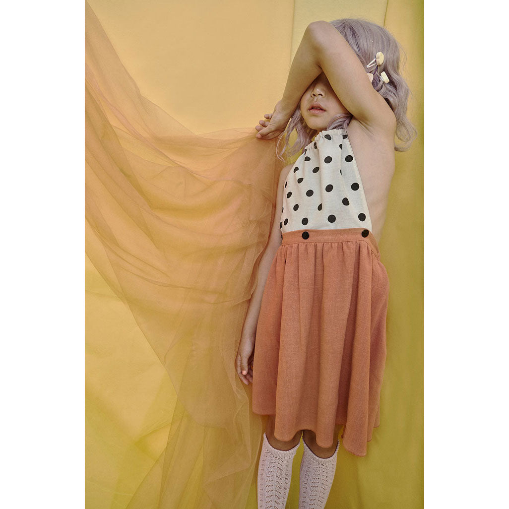 Popelin Orange Reversible Dress