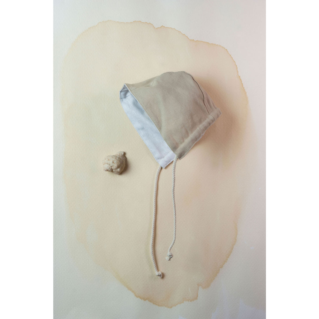 Popelin Reversible Beige Bonnet