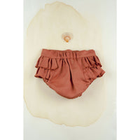 Popelin Terracotta Frills Culotte