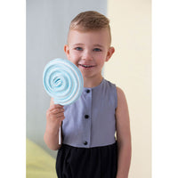 Popelin Blue Cutaway Romper