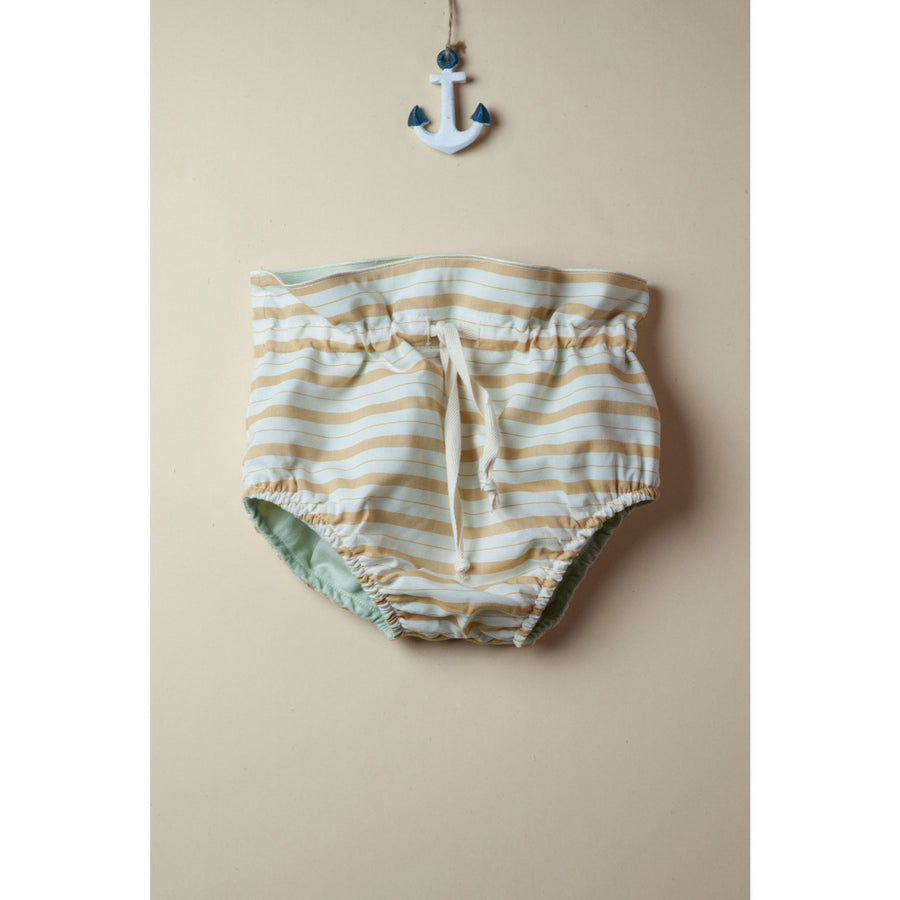 Popelin Reversible Ochre Striped Culotte