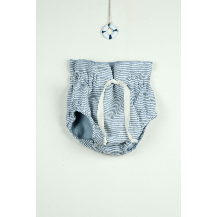 Popelin Reversible Blue Striped Culotte