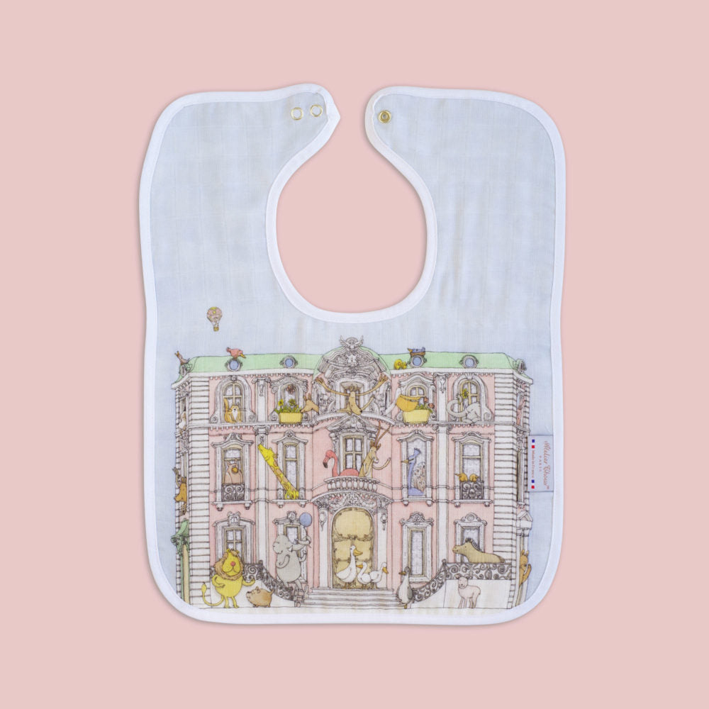 Atelier Choux  Monceau Mansion Large Bib (Gold Snaps)