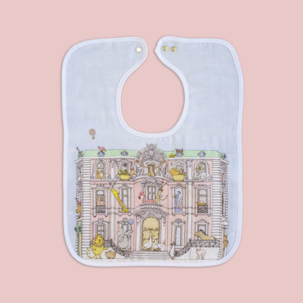 Atelier Choux  Monceau Mansion Large Bib (Gold Snaps)