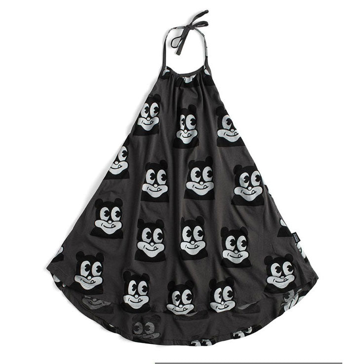 NUNUNU Dyed Graphite Mr Dopey Collar Dress