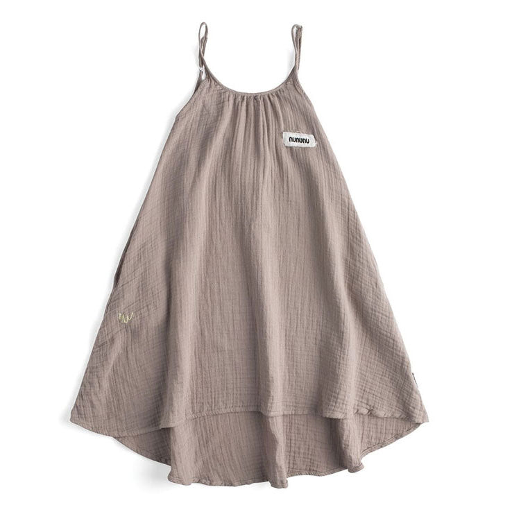 NUNUNU Stone Muslin Beach Dress