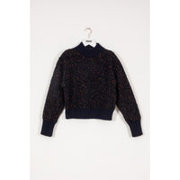 INDEE Ink Blue Speckeled Knit Sweater