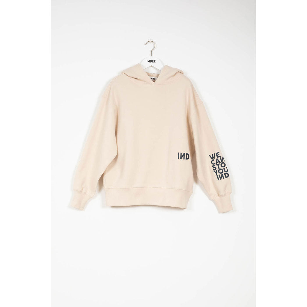 Indee Cream Embroided Hoody