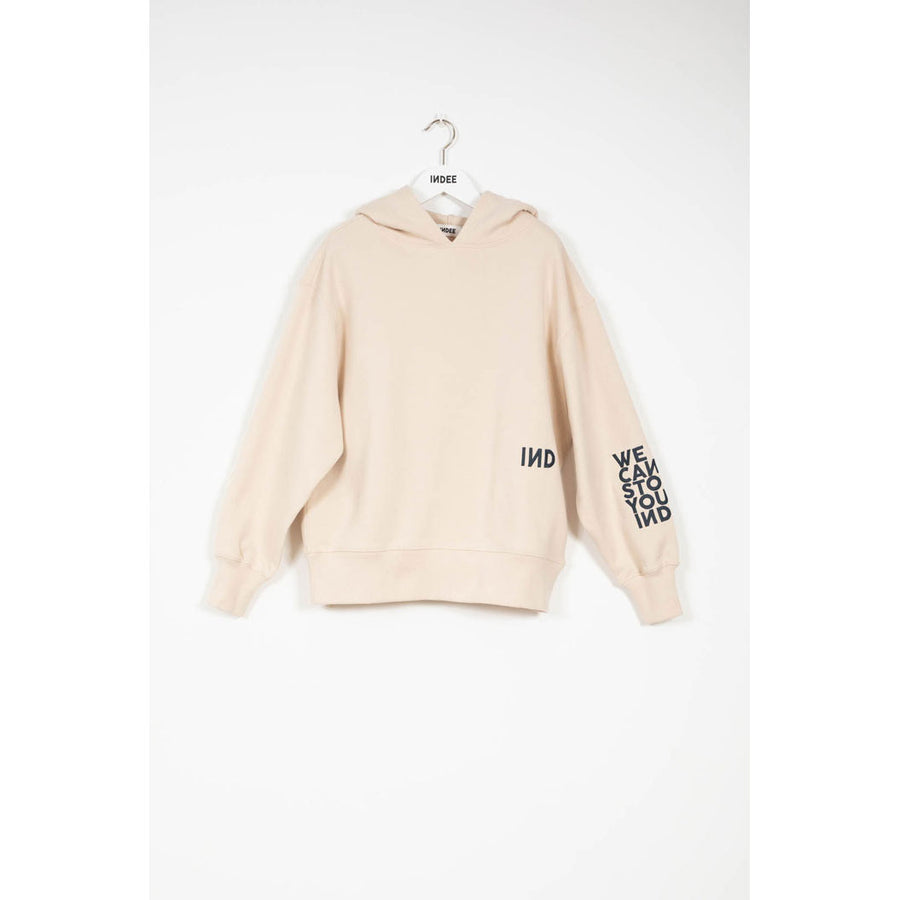 Indee Cream Embroided Hoody