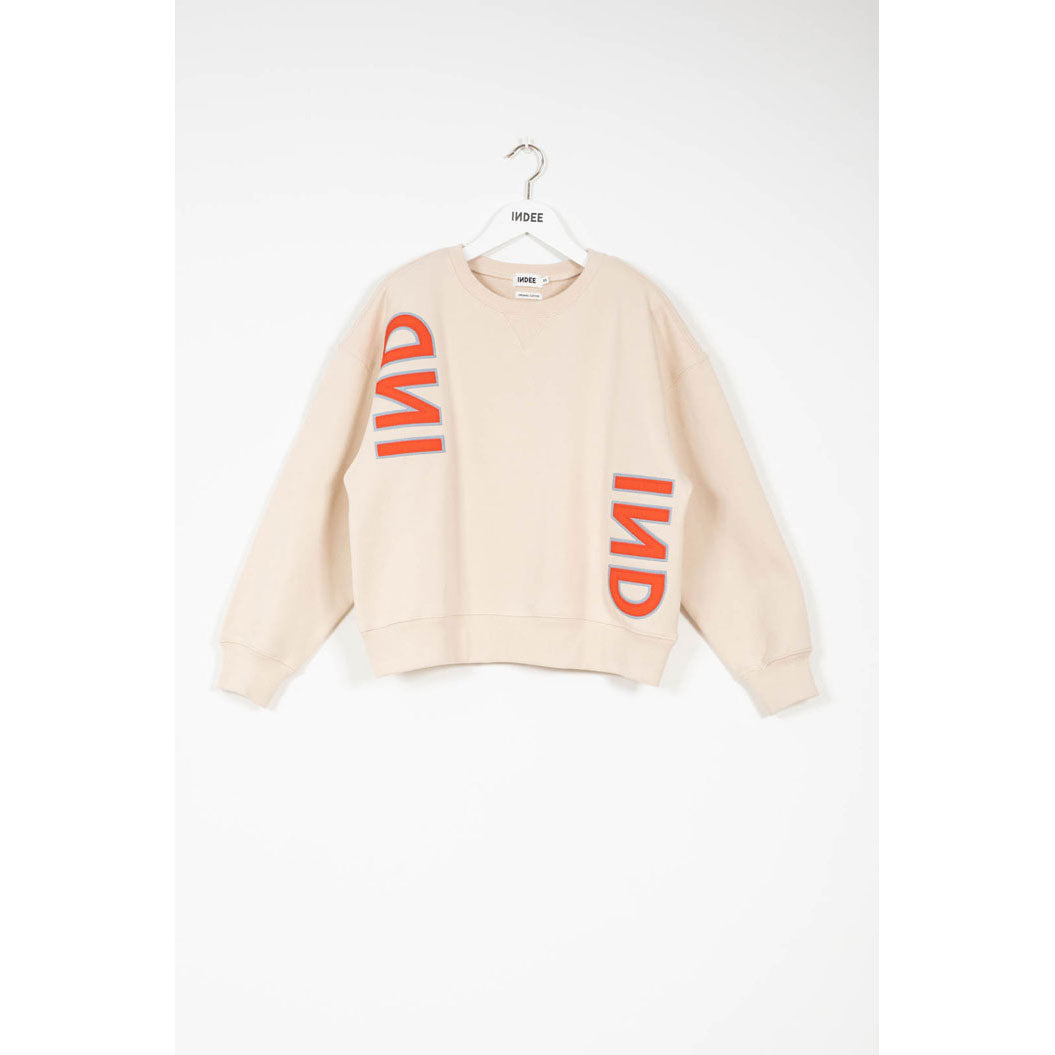Indee Crew Neck Sweater - Ind Embroided