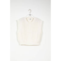 Indee Cream Knit Oversized Vest