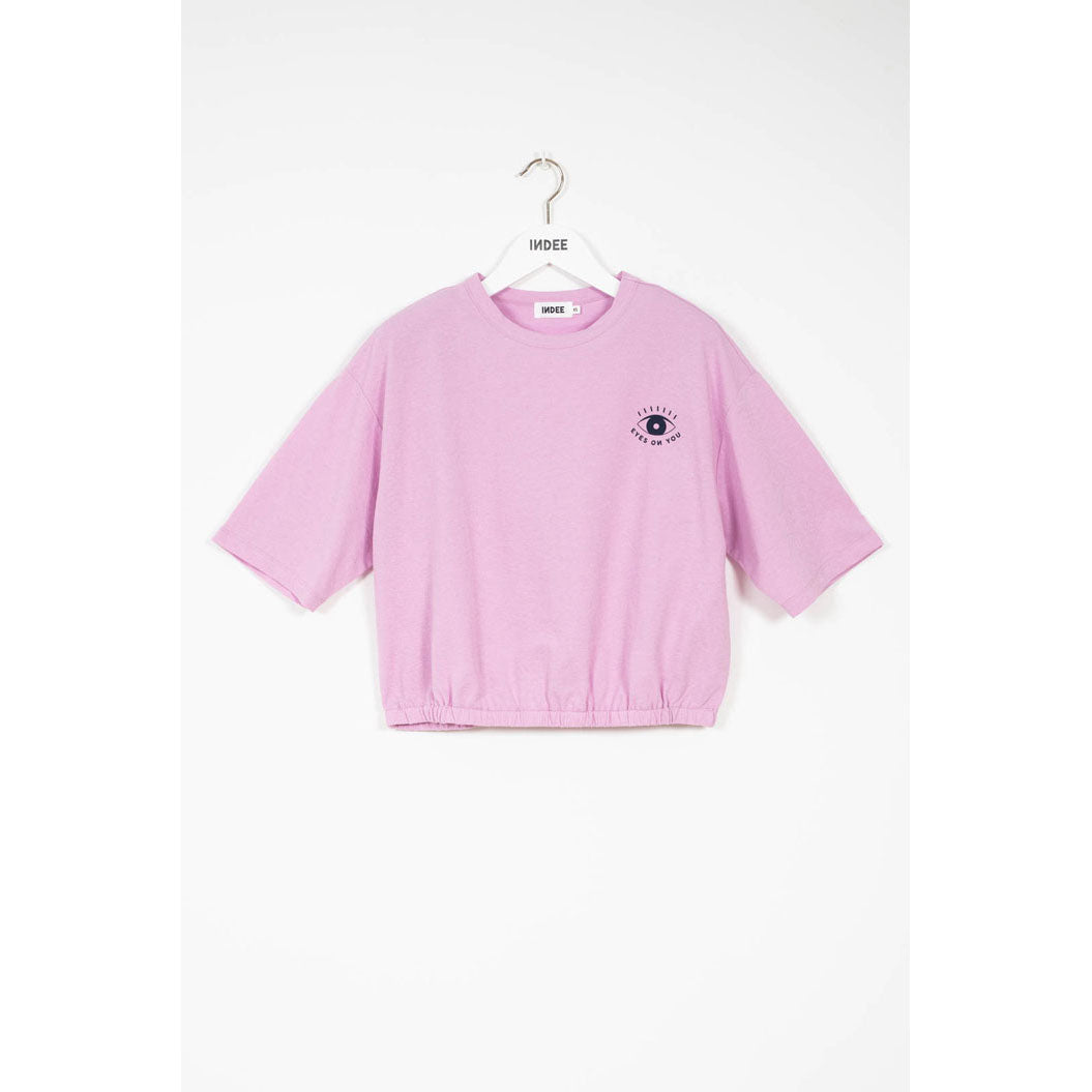 Indee Cropped T Shirt With Emboidery