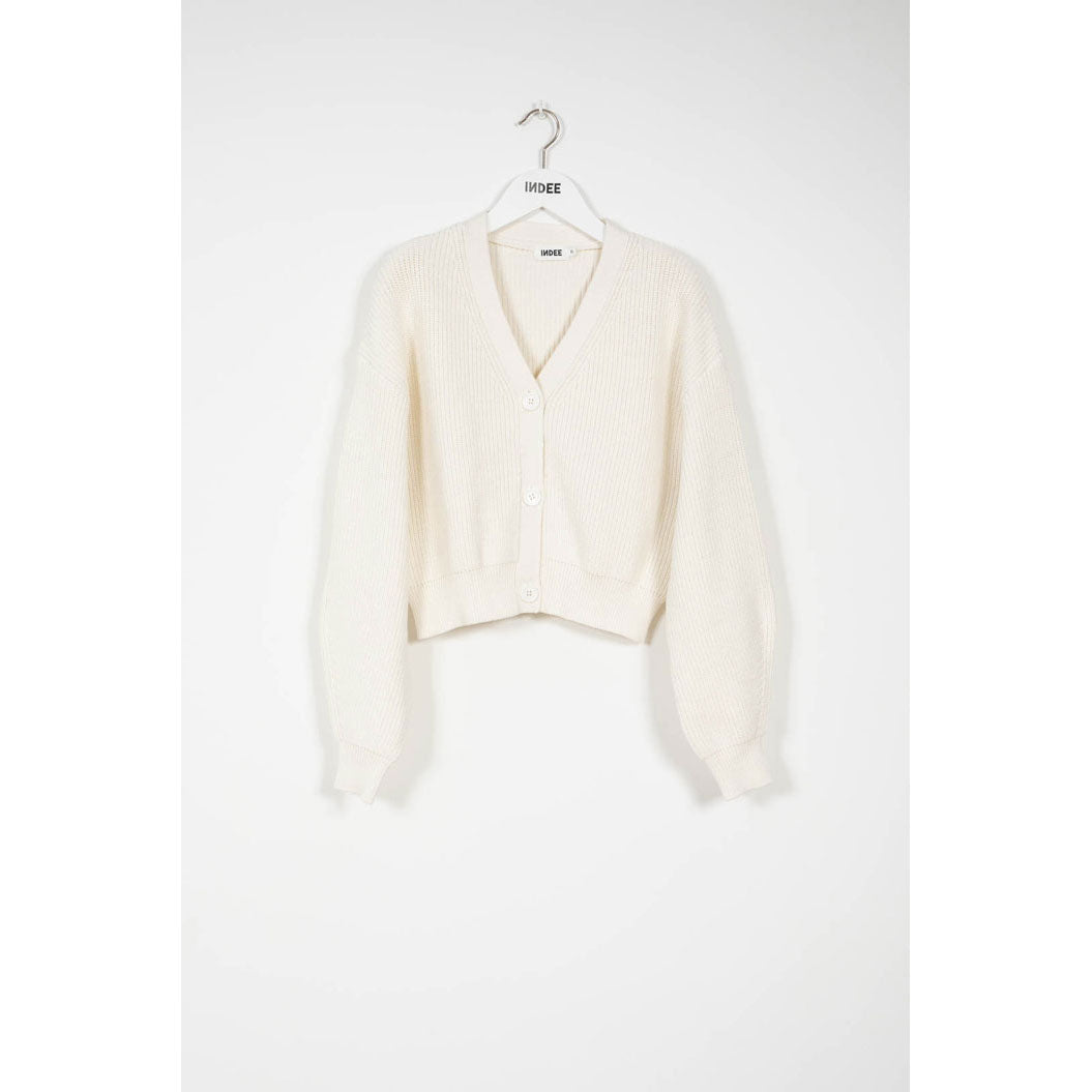 Indee Cream Cotton Cardigan