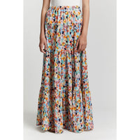Indee Mango Orange Long Printed Skirt