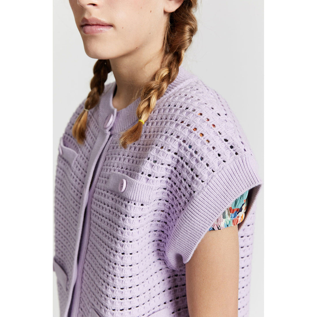 Indee Lilac National Sleeveless Long Cardigan