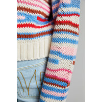Indee Chili Red Multi Stripe CN Knit Sweater