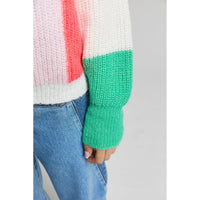 Indee Multi Graphic Naval Mohair Cardigan