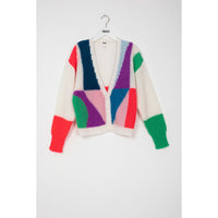 Indee Multi Graphic Naval Mohair Cardigan
