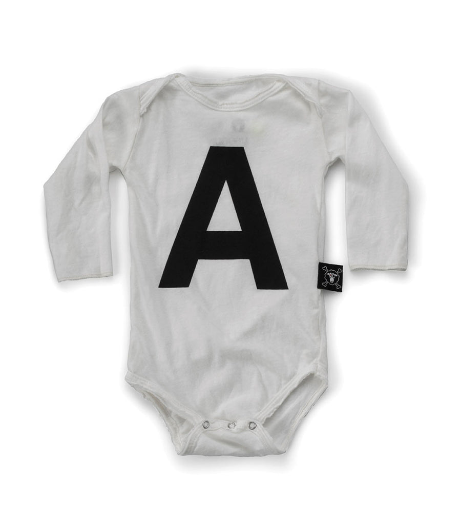 NUNUNU White "A" Bodysuit