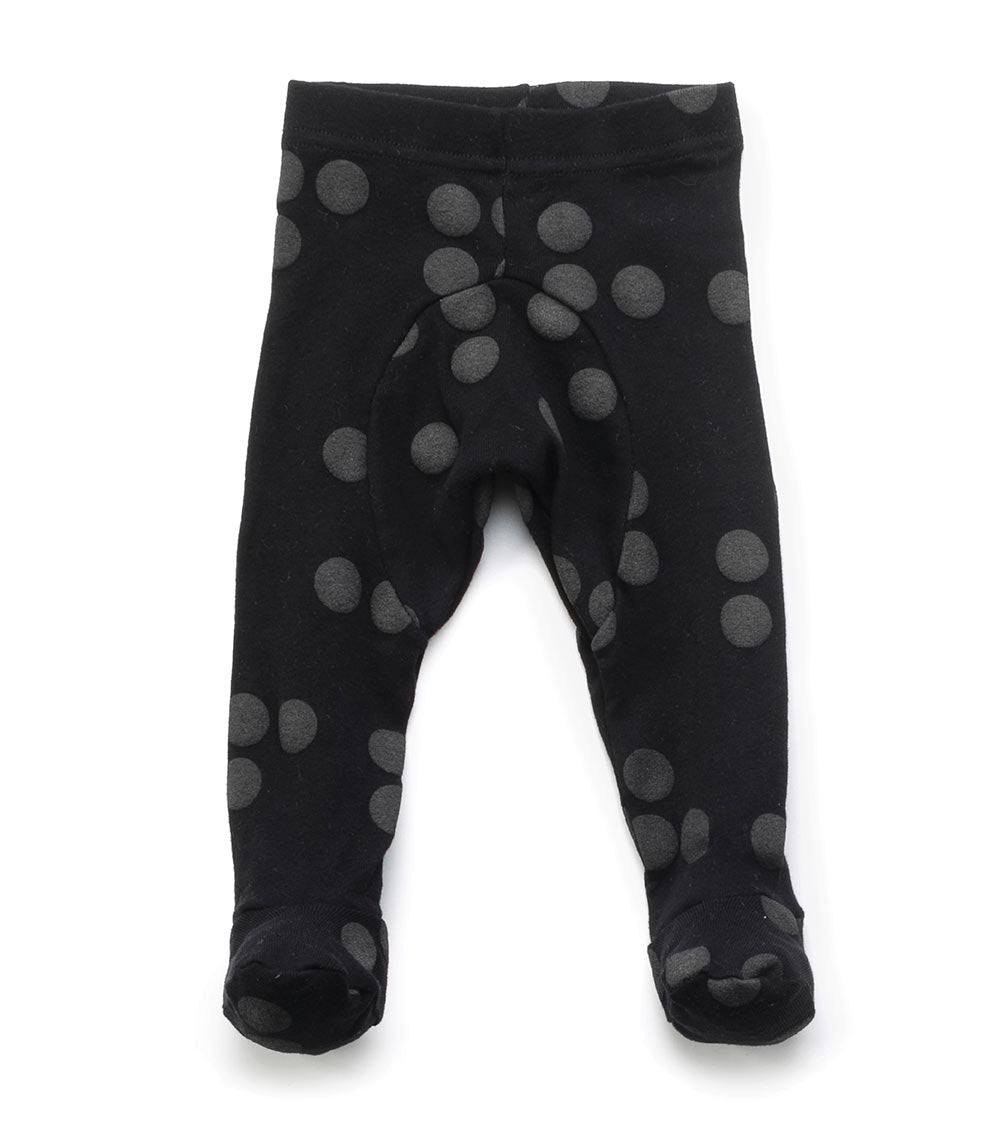 NUNUNU Black Braille Footed Leggings
