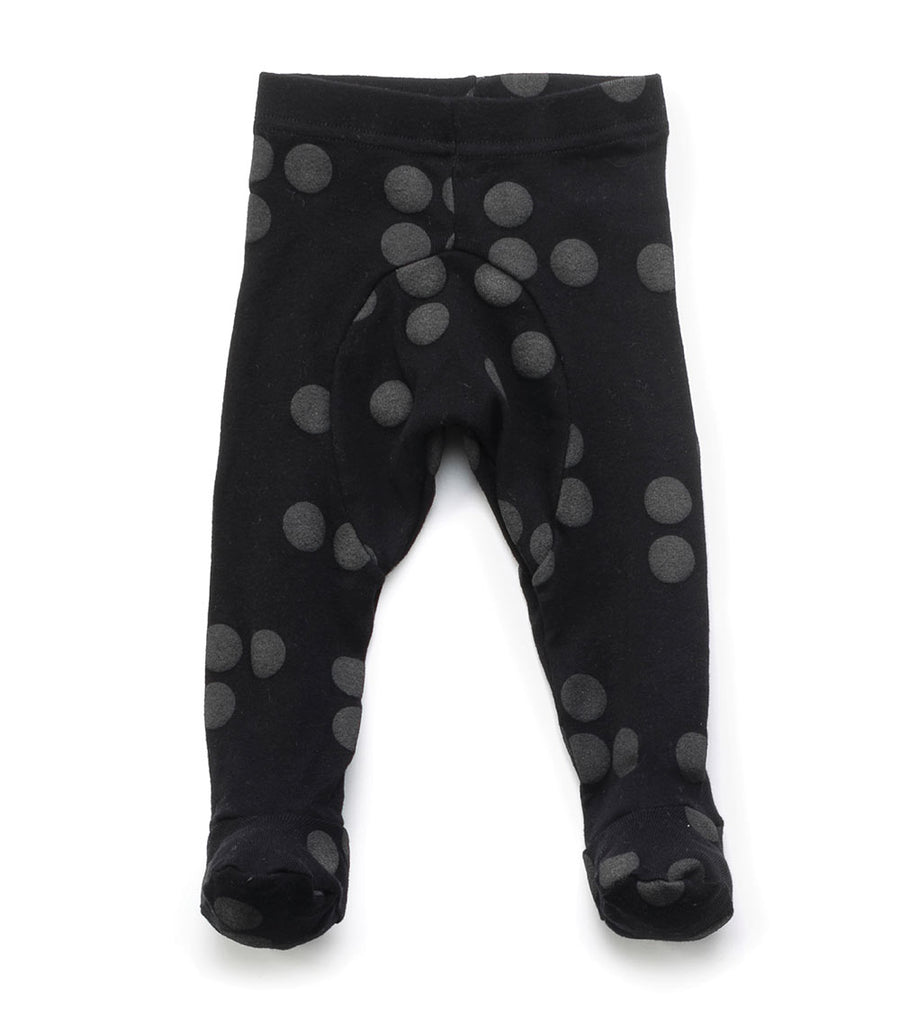 NUNUNU Black Braille Footed Leggings