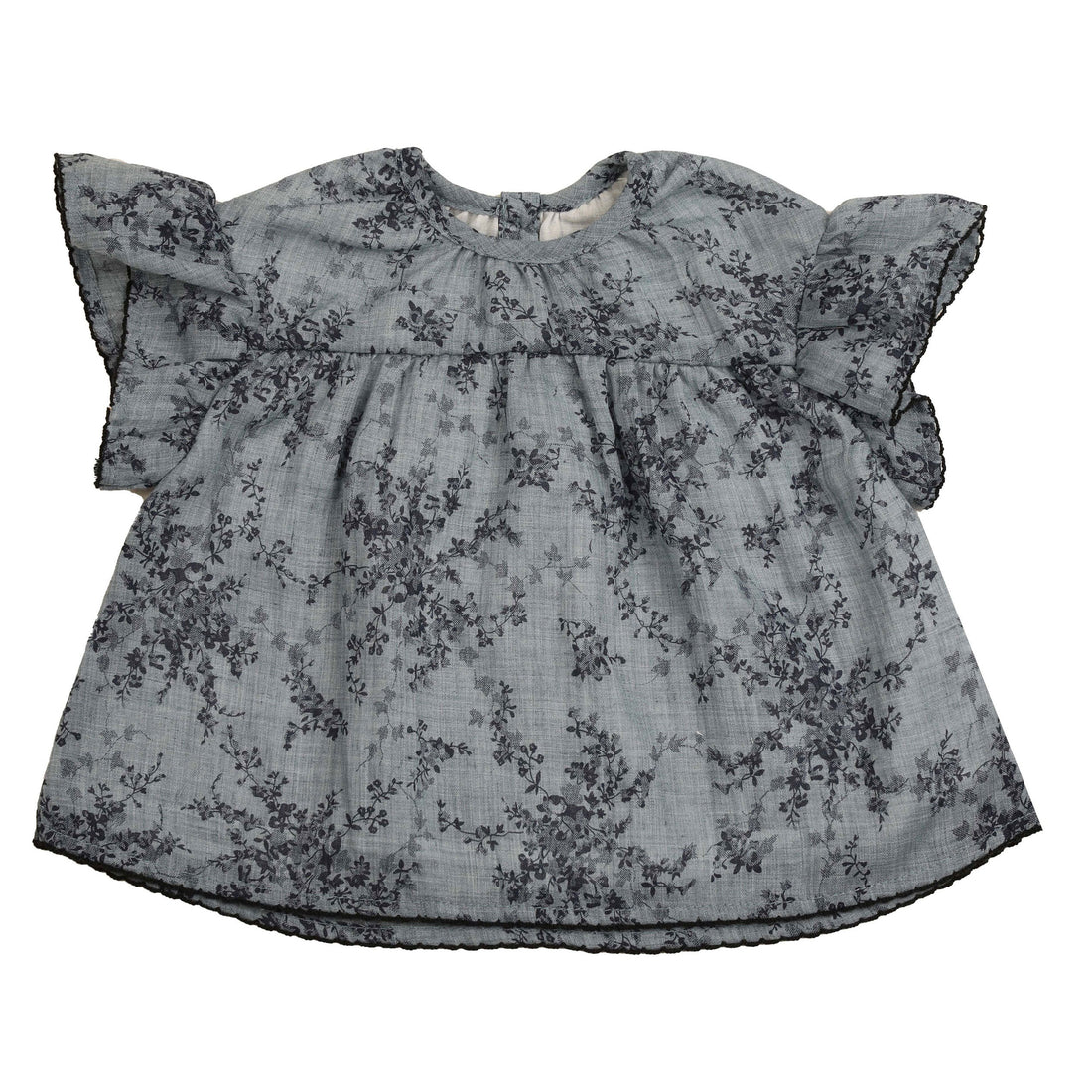 Noma Blue Floral Embroidered Edge Baby Set