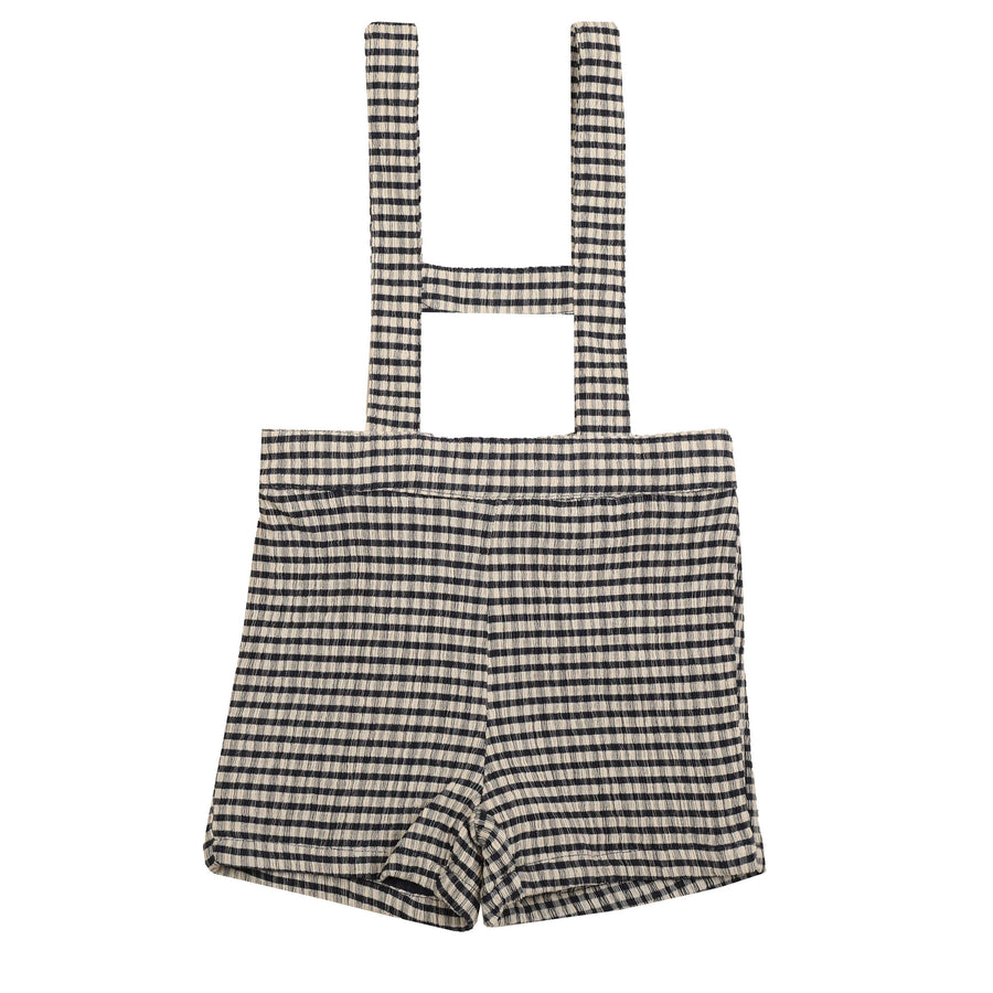 Noma Navy Gingham Baby Overalls
