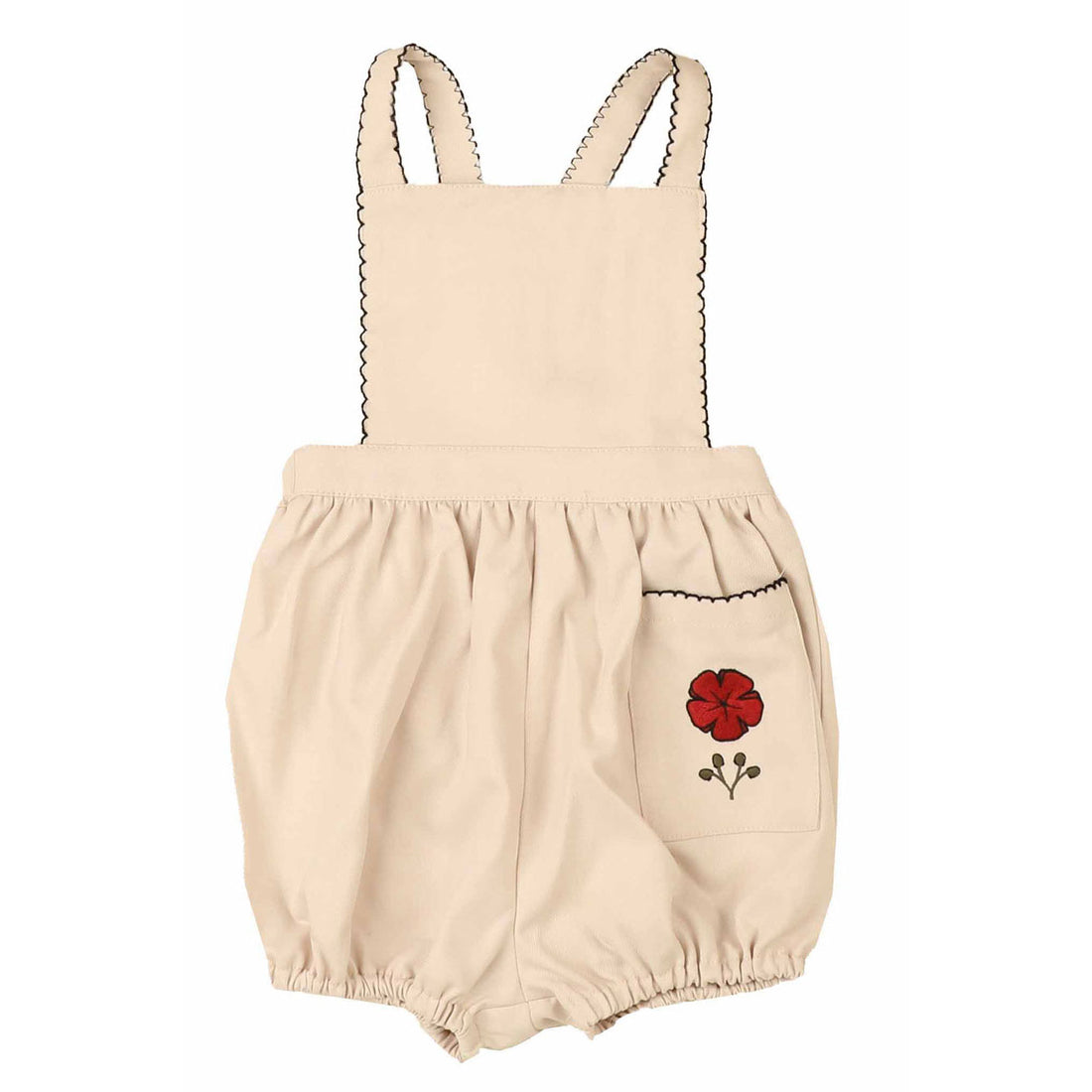 Noma Cream Stitch Detail Romper