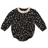 Noma Black Crochet Collar Romper