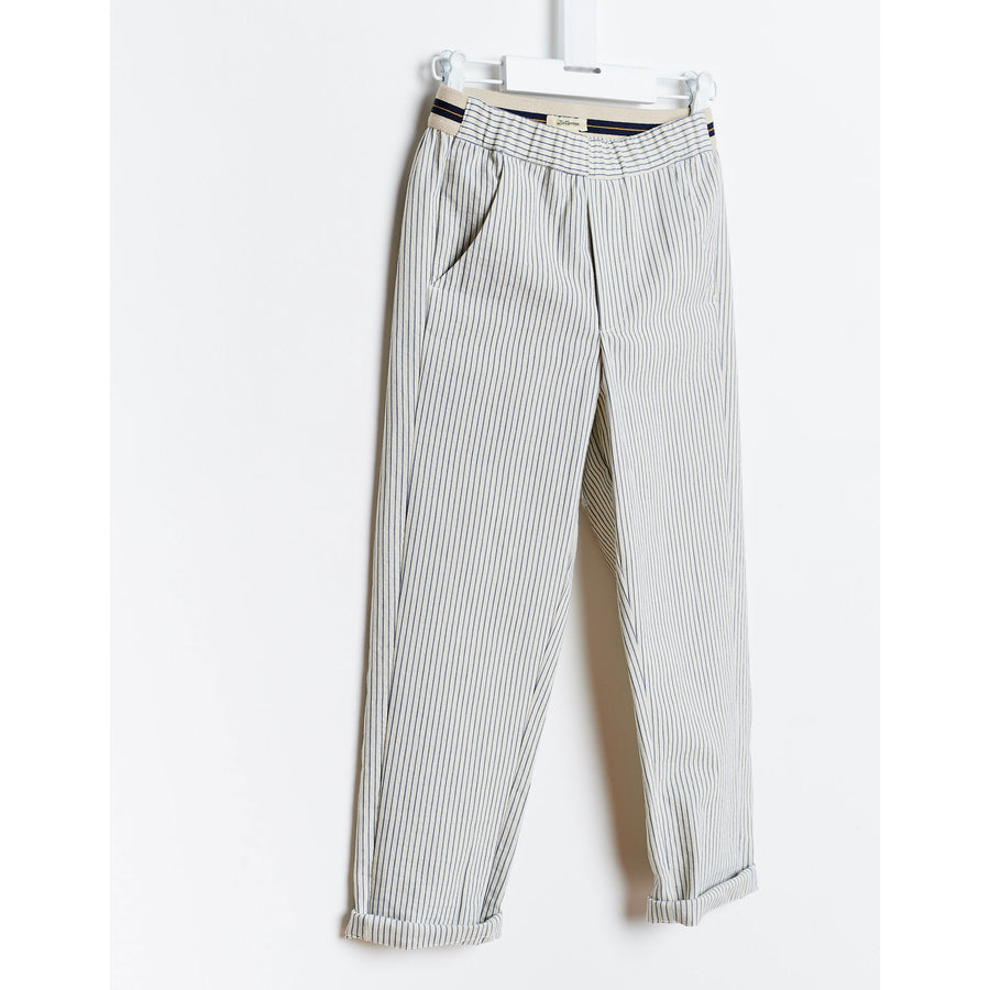 Bellerose Blue Thin Stripe Pants