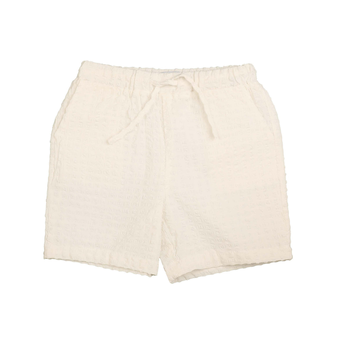 Noma White Square Textrued Bermuda