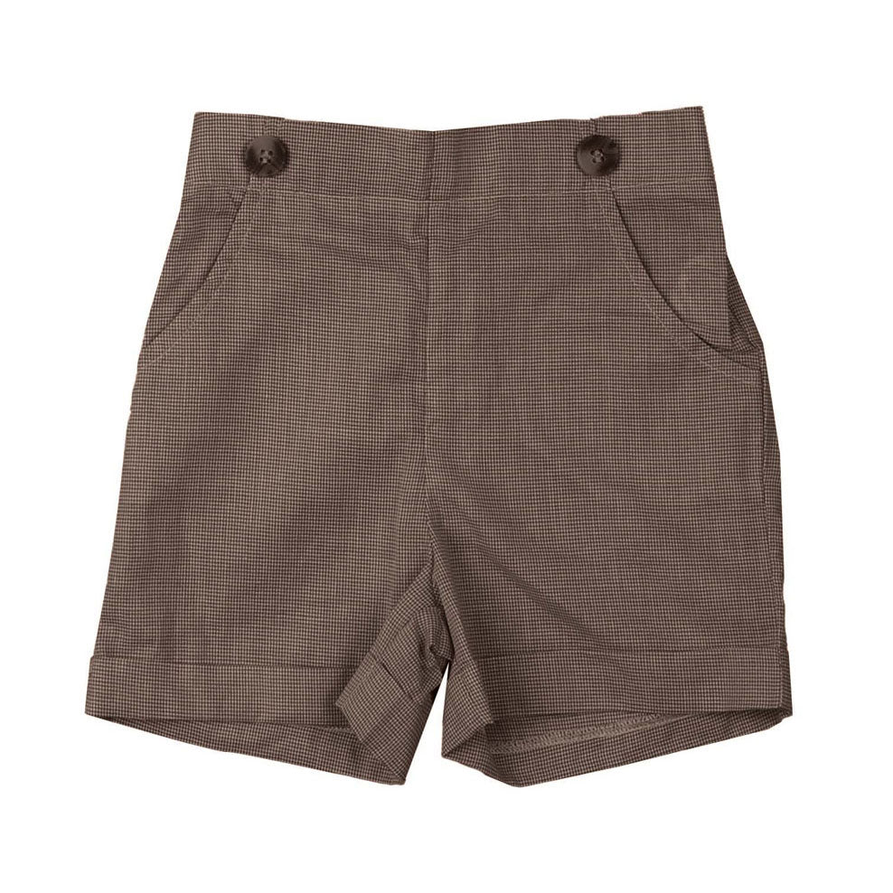 Noma Sand Mini Houndstooth Button Detail Shorts