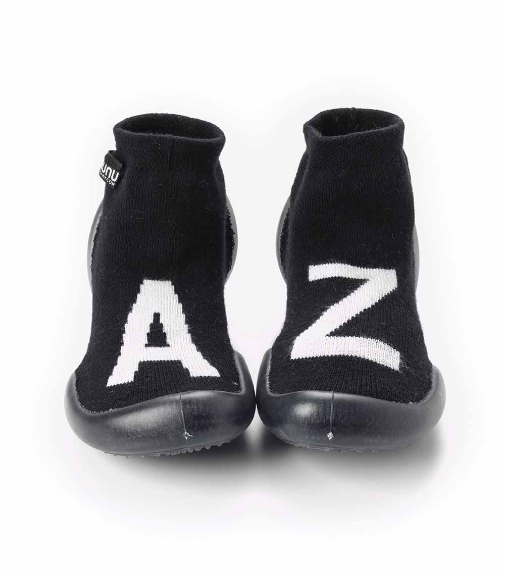 NUNUNU Black Letters Collegien Slippers