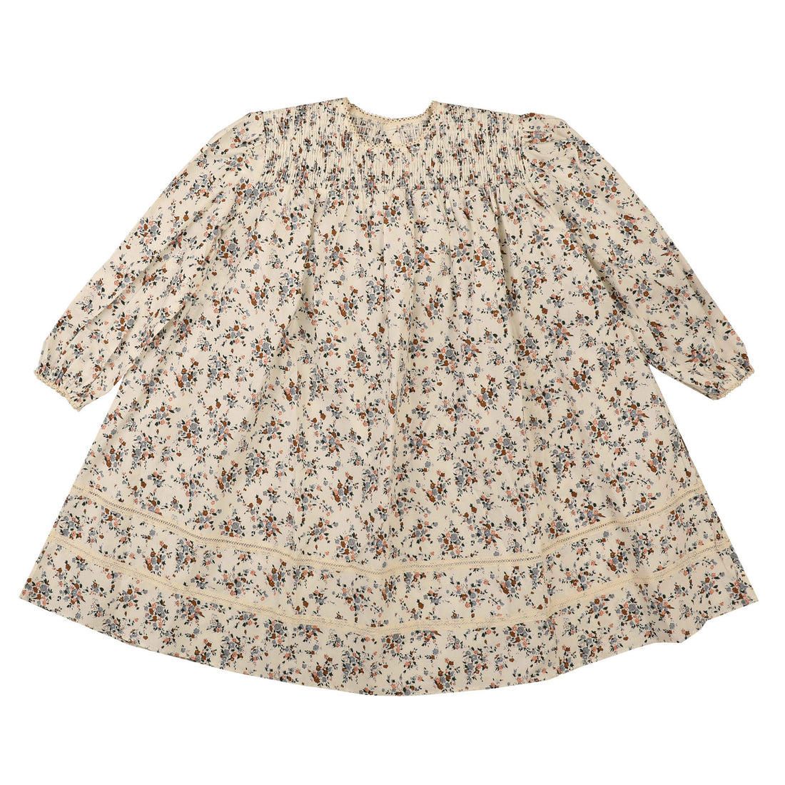Noma Powder /Cinnamon Floral Print 3/4 Sleevedress