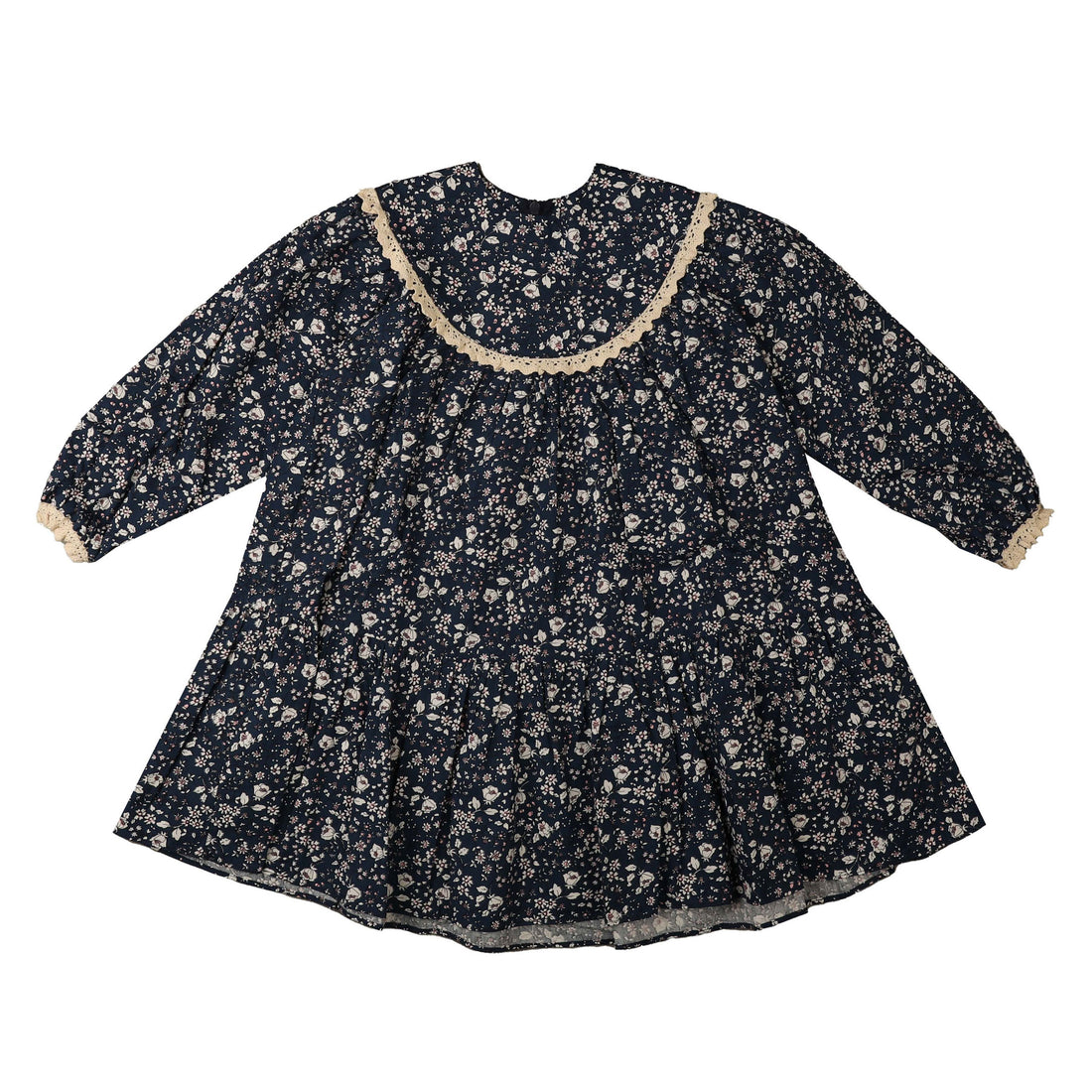 Noma Navy Lace Yolk Floral Dress