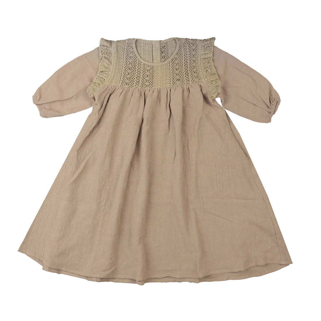 Noma Sand Crochet Yoke Dress