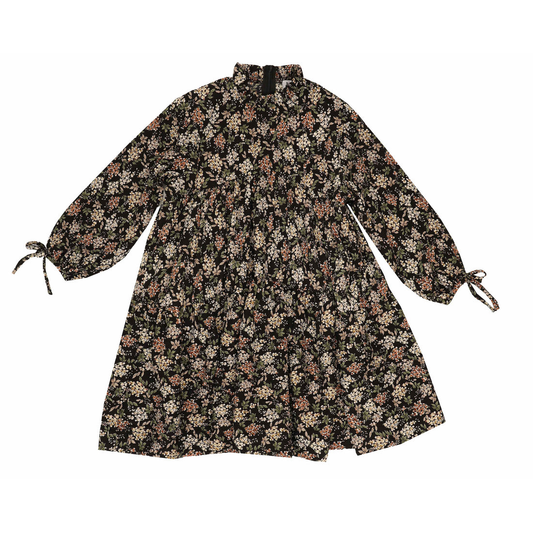 Noma Black Floral Crinkle High Low Dress
