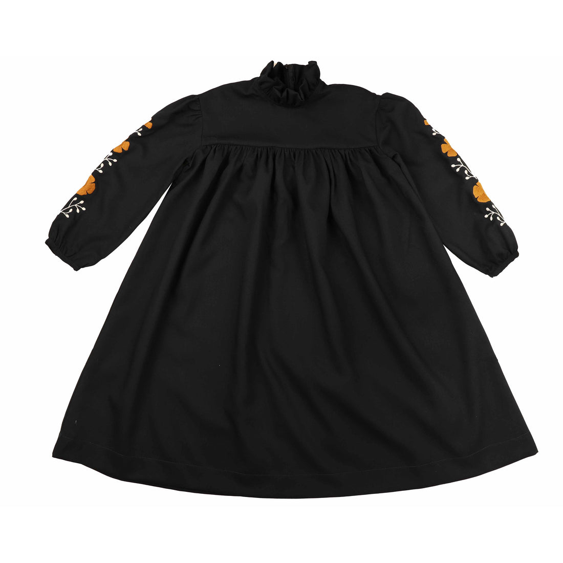 Noma Blue Embroidered Sleeve Dress