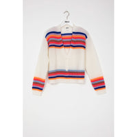 Indee Rainbow Stripe Network Mohair Cradigan