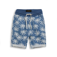 Finger in the Nose Stone Blue Palms Fleece Bermudas